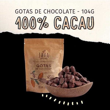 GOTAS 100% cacau ORGÂNICO zero açúcar - BRUT - 104 g