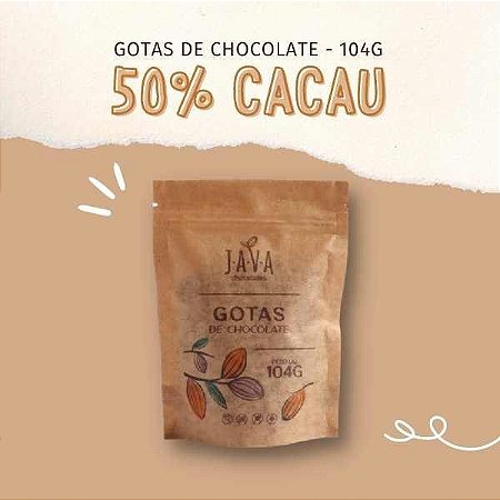 GOTAS de chocolate 50% CACAU meio amargo - 104 g