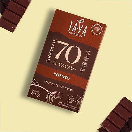 Chocolate70% cacau Intenso – 65g – Unidade ou Display - NOVO PESO