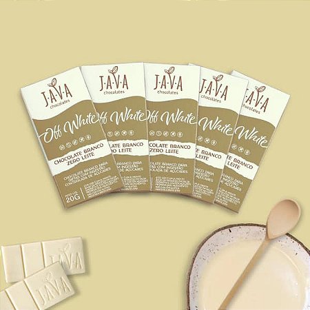 Chocolate Branco Vegano Zero Açúcar - Offwhite - escolha 5 ou 10 tabletes de 20g - NOVO PESO