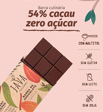 Barra de chocolate 54% DIET - Apenas 5kg