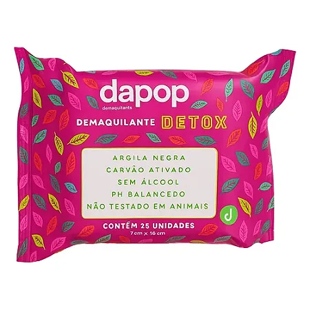 Lenço Demaquilante Detox Dapop