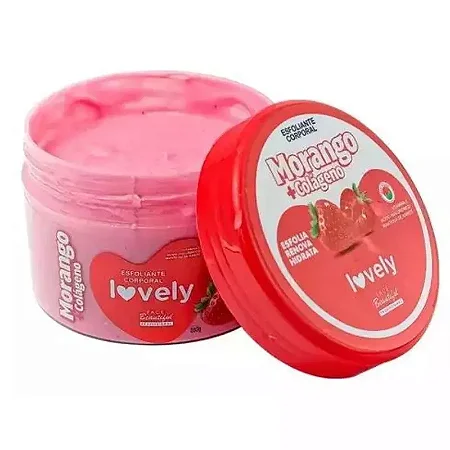 Esfoliante Corporal Morango/Colágeno Lovelly Face Beautiful