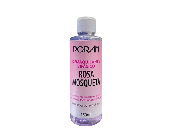 Demaquilante Bifásico Rosa Mosqueta Poran 150ml
