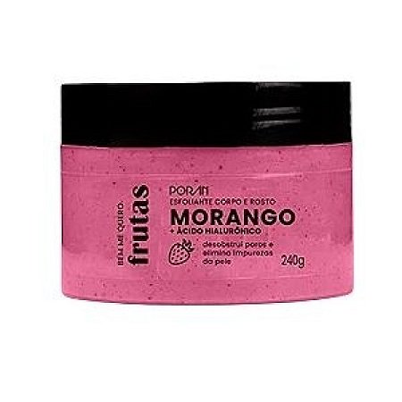Esfoliante Corpo e Rosto Morango Poran 240g