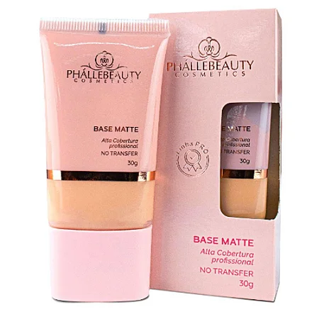 Base Matte Alta Cobertura Phallebeauty 30g - Cor 2