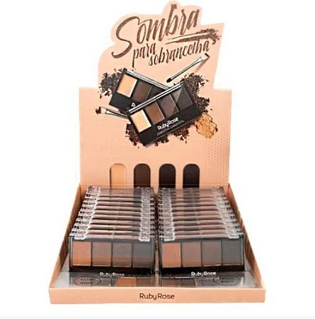 Box Sombra para Sobrancelha Ruby Rose c/ 24 un.
