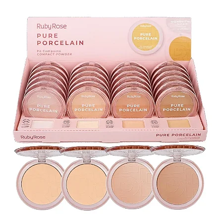Box Pó Compacto Pure Porcelain Ruby Rose c/ 24un.