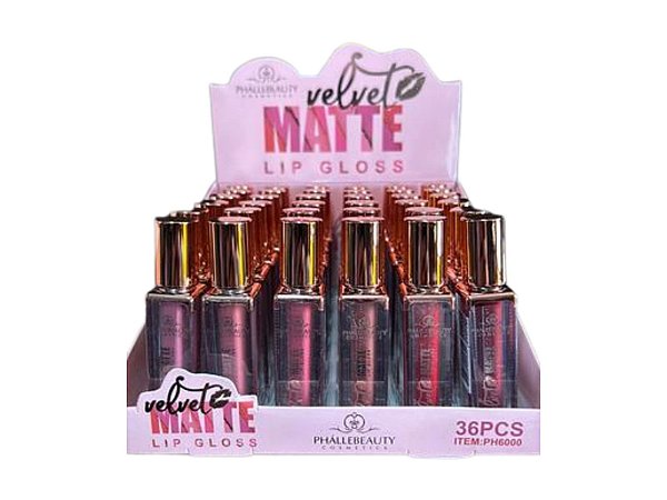 Batom Matte Lip Gloss PH6000 Phallebeauty