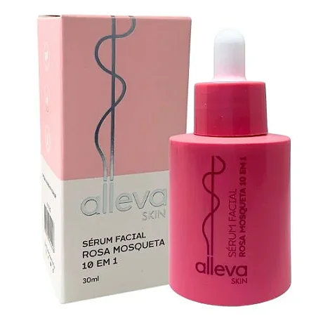 Sérum Facial Rosa Mosqueta 10 em 1 Alleva