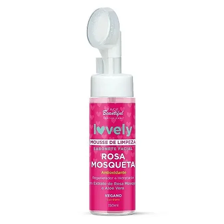 Sabonete Mousse Rosa Mosqueta Lovely Face Beautiful 150ml