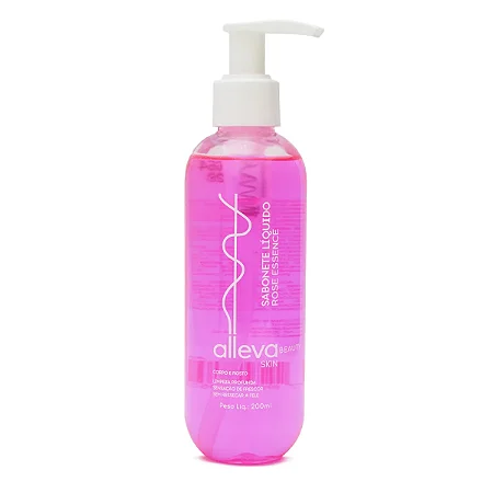 Sabonete Líquido Corpo e Rosto Rose Essence - Alleva