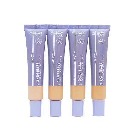 Base Líquida Soft Matte Skin Bliss - Alleva Beauty - Grupo A