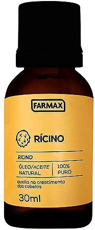 OLEO RICINO FARMAX PURO 30ML - FARMAX