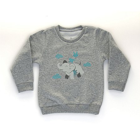 Comprar Casaco Moletom Infantil Inverno - Algodão - Mescla | Bunny Hop - Bunny Hop - Loja de Roupas de Bebês