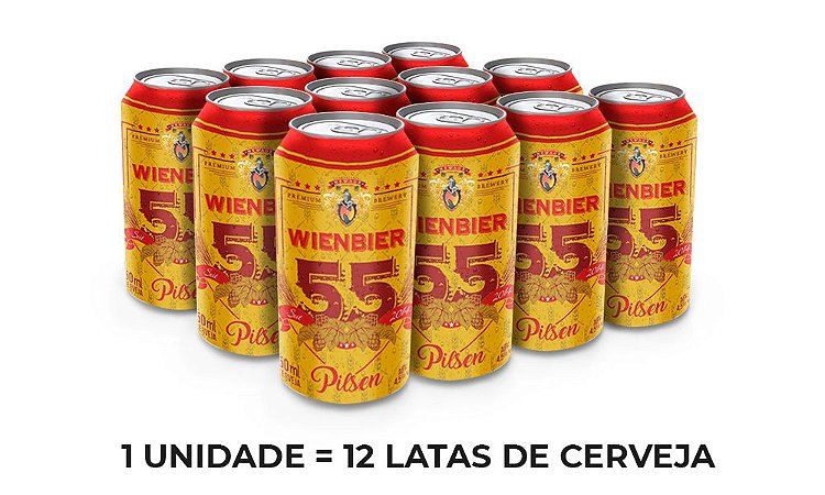 Cerveja Wienbier 55 Pilsen 350ml - Pack de 12 Latas