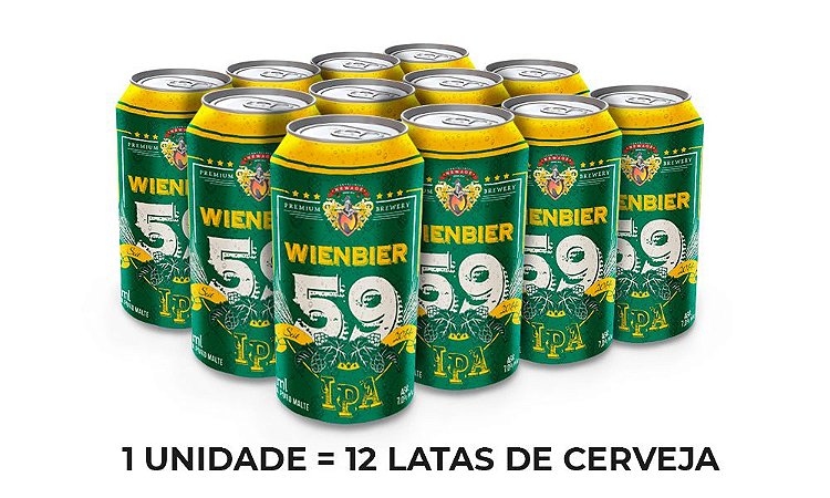 Cerveja Wienbier 59 IPA 350ml - Pack de 12 Latas