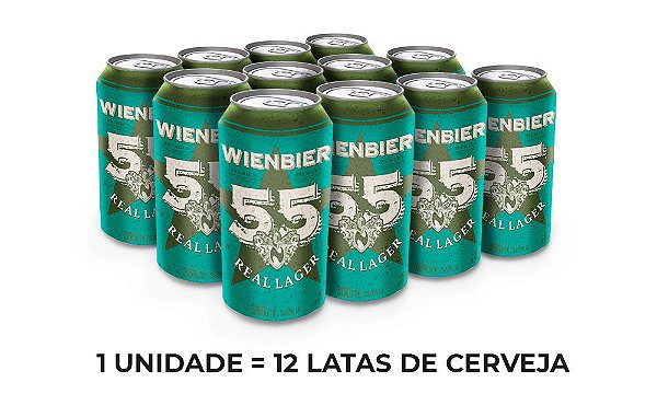 Cerveja Wienbier 55 Real Lager 350ml - 12 unidades