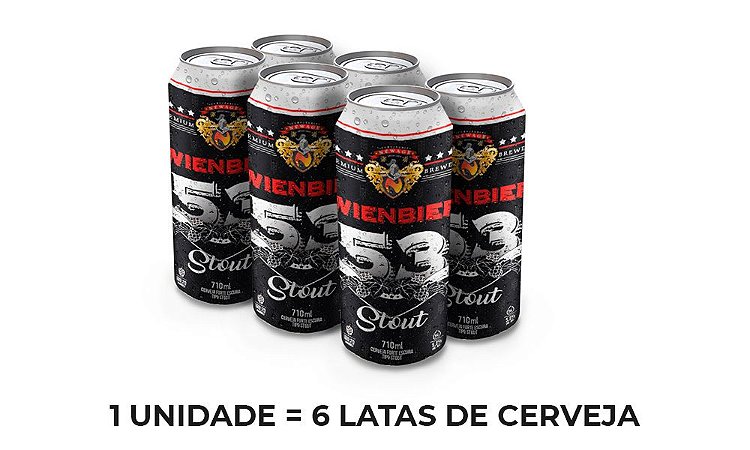 Cerveja Wienbier 53 Stout 710ml - Pack de 6 Latas