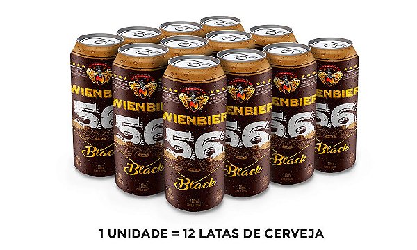 Cerveja Wienbier 56 Black 710ml - 12 unidades