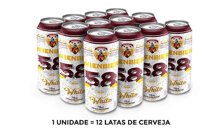 Cerveja Wienbier 58 Vinho Branco 710ml - Pack de 12 Latas