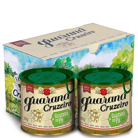 Guaraná em pó Cruzeiro - 2 Latas de 100g cada