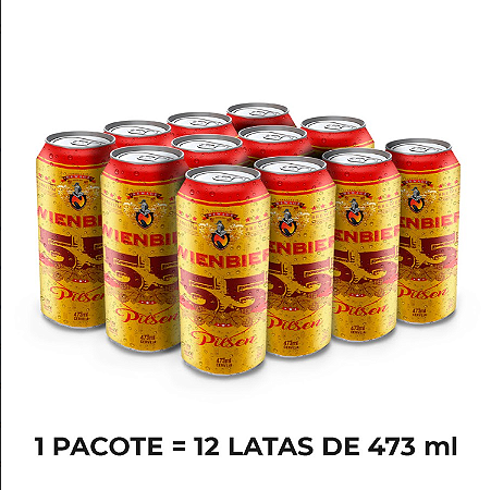 Cerveja Wienbier 55 Pilsen de 473ML - 12 unidades