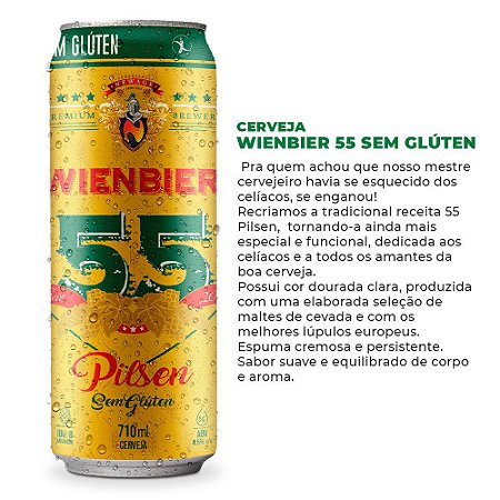 Cerveja Wienbier 55 Pilsen Sem Glúten 710ml