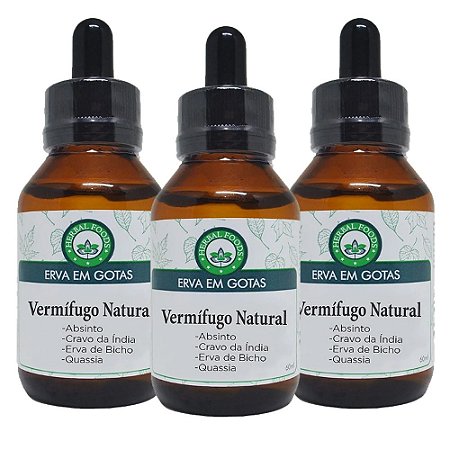 3 Extratos Compostos Vermifugo Natural - 60ml