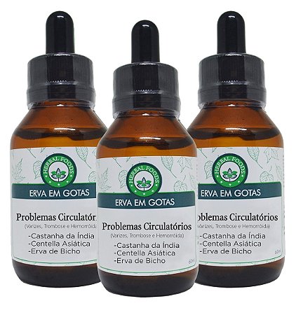 3 Extratos Compostos Problemas Circulatórios - 60ml