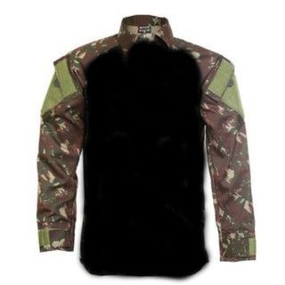 COMBAT SHIRT RAGLAN PRETA/CAMUFLADO
