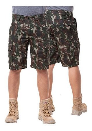 BERMUDA TÁTICA 6 BOLSOS RIP STOP FOX BOY - CAMUFLADA