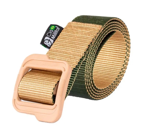 CINTO TATICO DUPLA FACE BDU (CAQUI / VERDE) - CIA MILITAR