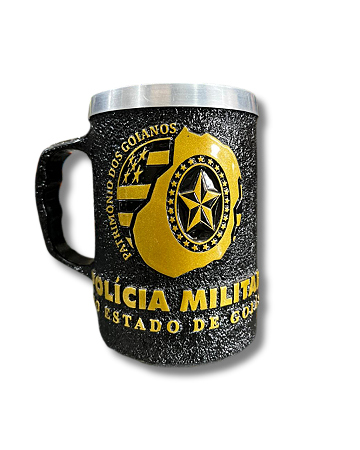 CANECA DE ALUMINIO PMGO - DOURADA