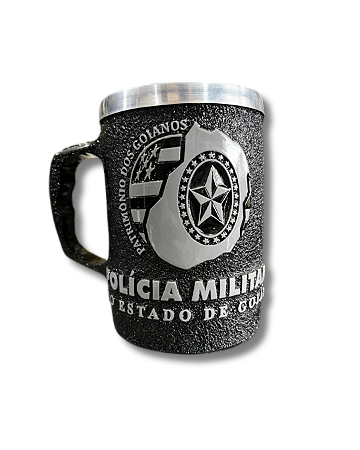 CANECA DE ALUMINIO PMGO - PRATA
