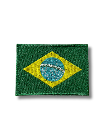 BANDEIRA DO BRASIL BORDADA COLORIDA (RUE)