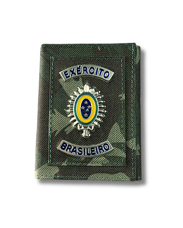 CARTEIRA CAMUFLADA BRASÃO DO EB METAL