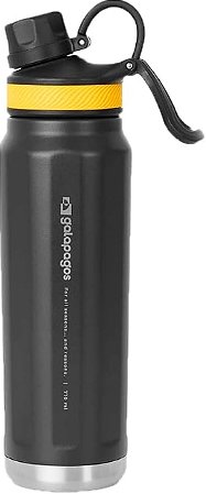 GARRAFA GALAPAGOS CASCADE PRETO E AMARELO 710ML