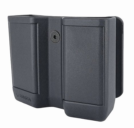 PORTA CARREGADOR DUPLO TAB LOCK PASSADOR - PRETO BÉLICA
