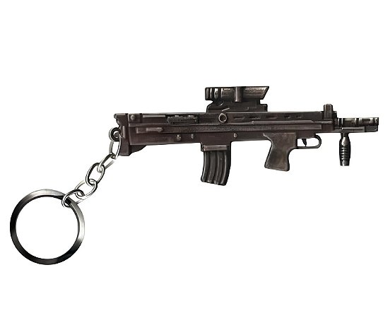 CHAVEIRO BULLPUP - PRATA VELHO