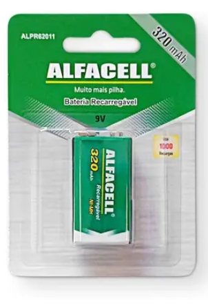 BATERIA RECARREGÁVEL 320 MAH NI-MH ALFACELL