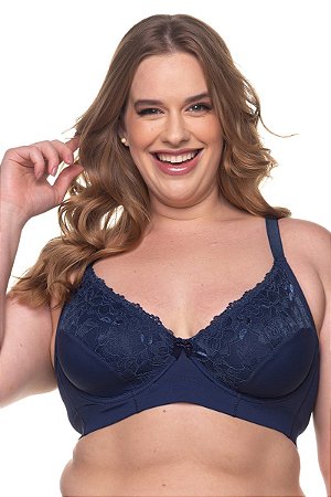 Sutiã Plus Size Sem Bojo com Aro Renda Decote - Verônica 1464