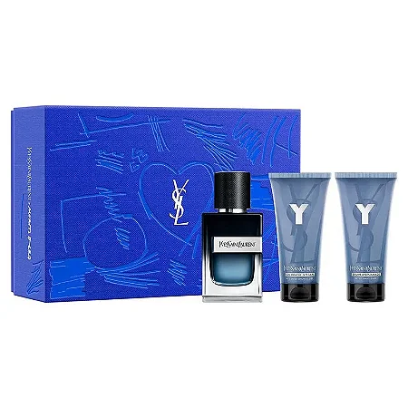 KIT COFFRET Y de YVES SAINT LAURENT MASCULINO Eau de parfum - 60ml EDP + 50ml Gel Douche + 50ml after shave