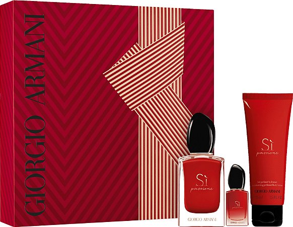 KIT COFFRET GIORGIO ARMANI SÍ PASSIONE FEMININO Eau de Parfum - V 100ml + V 15ml + L 75ml