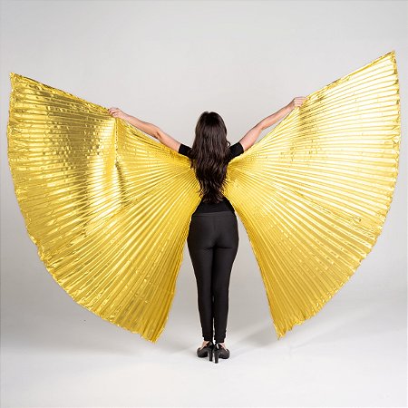 Véu Wings Asa De Isis Dança Do Ventre- Com Vareta Aberto Atrás - VEU-WINGS