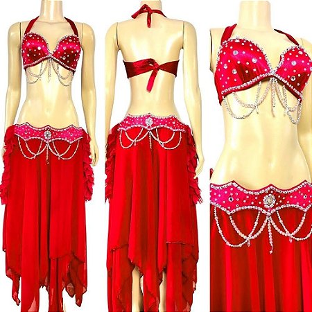 [Encomenda 45 Dias] Traje Plus Size Dança do Ventre Franjas