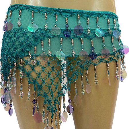 Dança do Ventre Lenço Cinto Quadril Luxo Lindos Detalhes LQL32