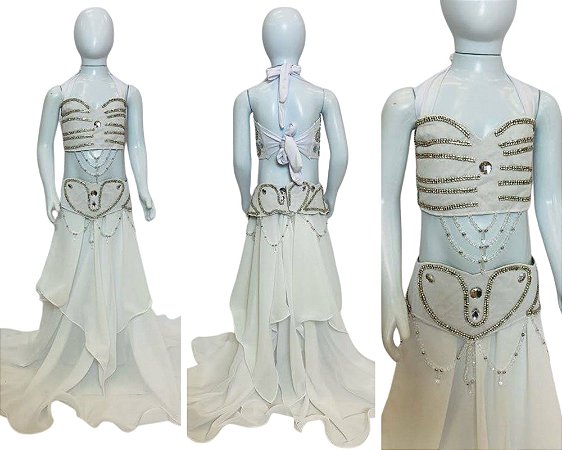 Dança do Ventre Traje Bordado Completo Infantil - Pronta Entrega - TCIPE-4