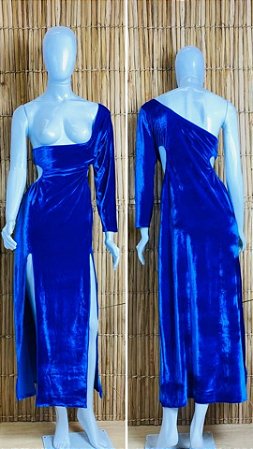 Dança do Ventre Vestido Galabia Baladi Said Veludo - Envio Imediato - VGPE-12