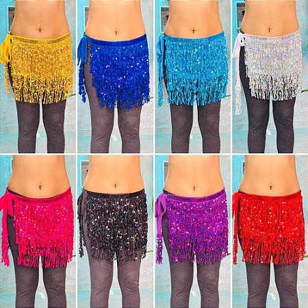 Cinto Lantejola Lenço de Quadril Luxo Dança do Ventre/Cigana LQL87